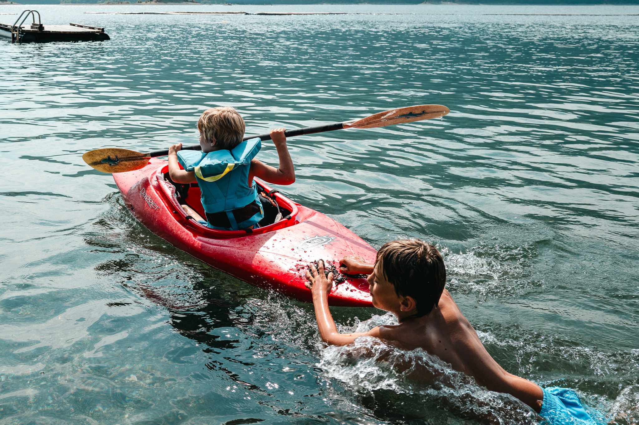 Kids kayaking